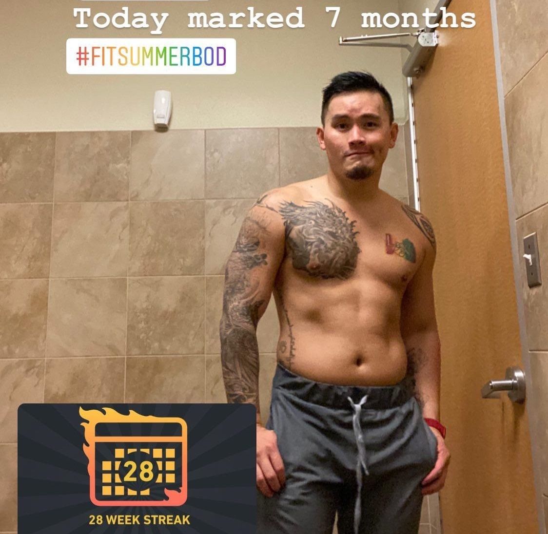 Fitbod results after 7 months
