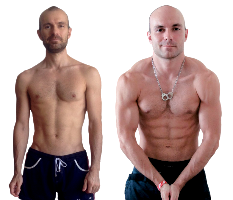 Dr. Carl Juneau before and after body transformation