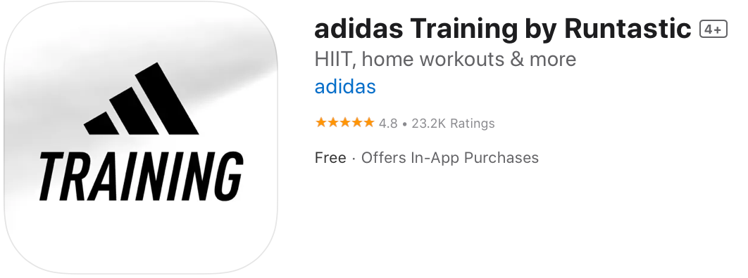 Adidas training app sale