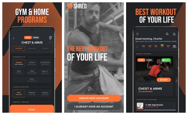 SHRED: Home & Gym Workouts App