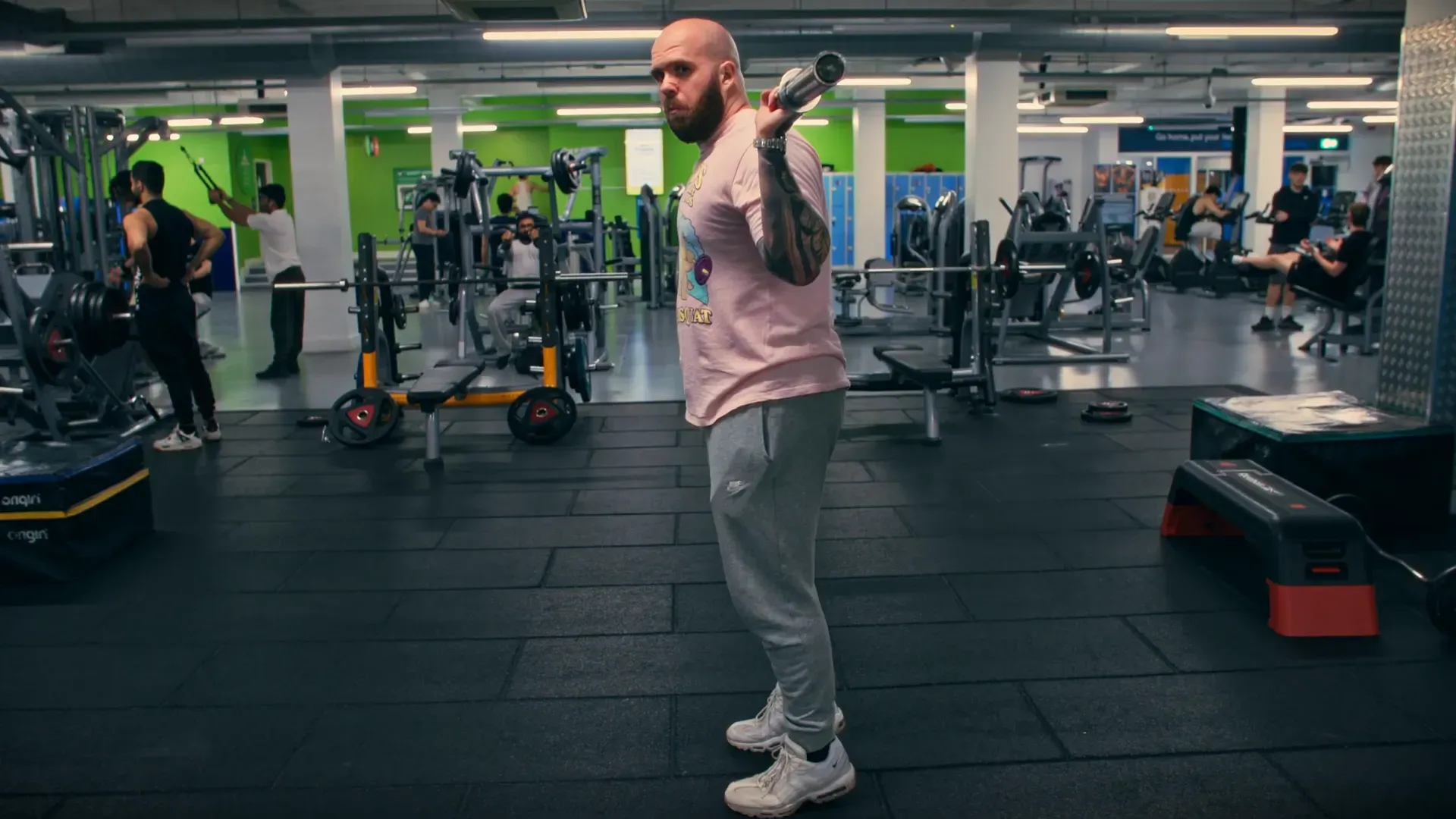 Kipping pull-ups being performed