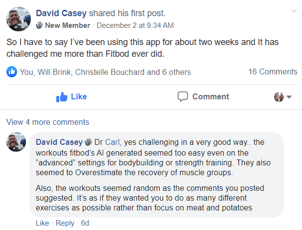 David Casey review of Fitbod